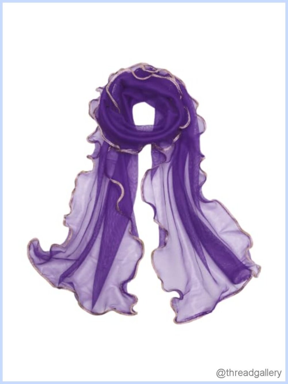 Sheer Long Fashion Scarf for Women Lightweight Polyester Stretchy
